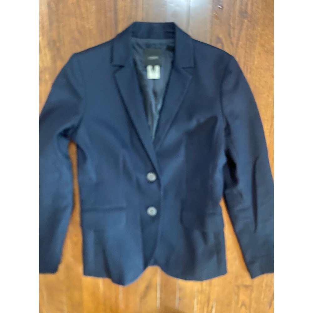 J Crew Navy Blue Cotton Blazer Jacket 4 Academia Preppy